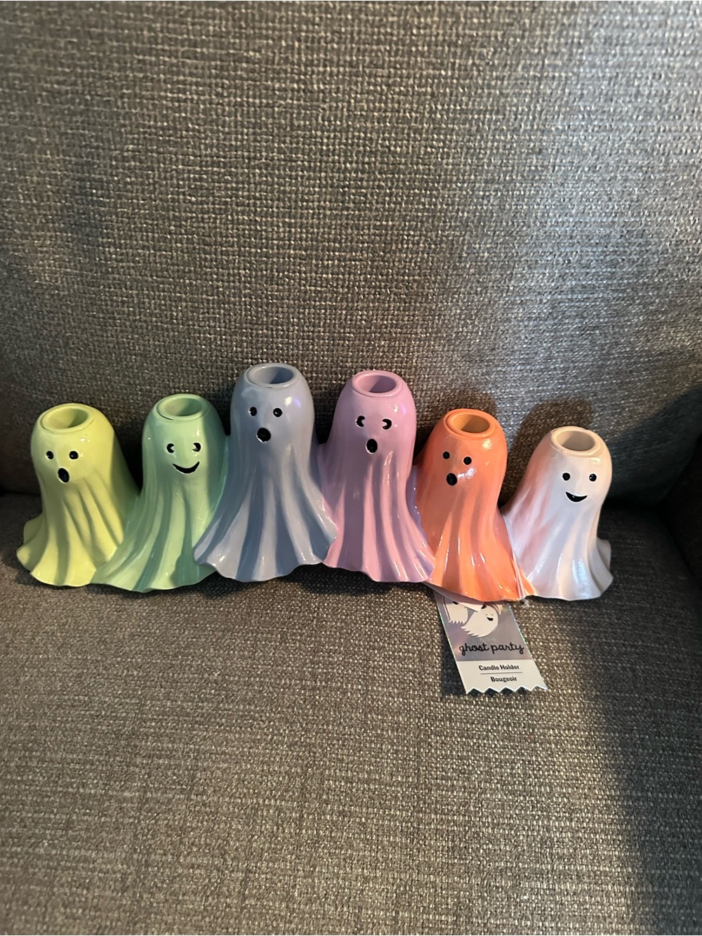 T Party Fashion Pastel Ceramic Ghost Candle Holders - candelabra
